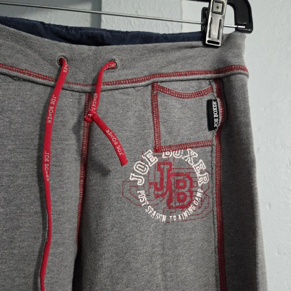 Joe Boxer Gray Pants with Red Accents Y2K Vintage 90s - Picture 5 of 8